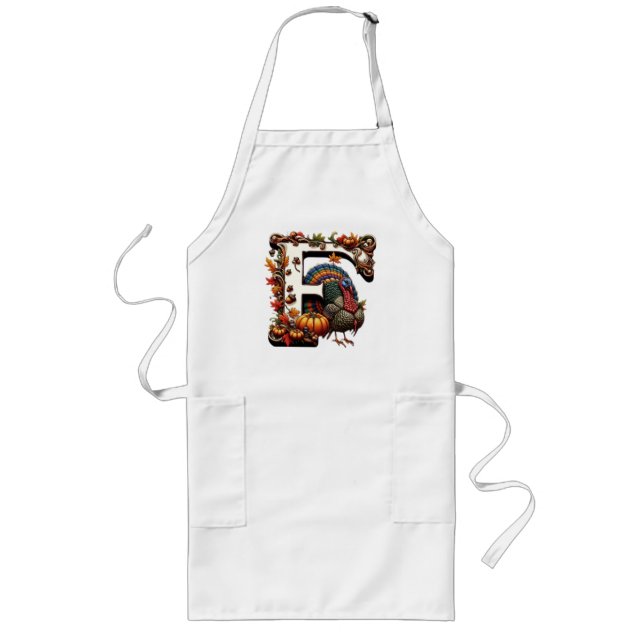 Tablier Long Letter f Thanksgiving gift style  (Devant)