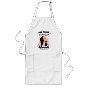 Tablier Long Like Père Like Daughter - Nom personnalisé