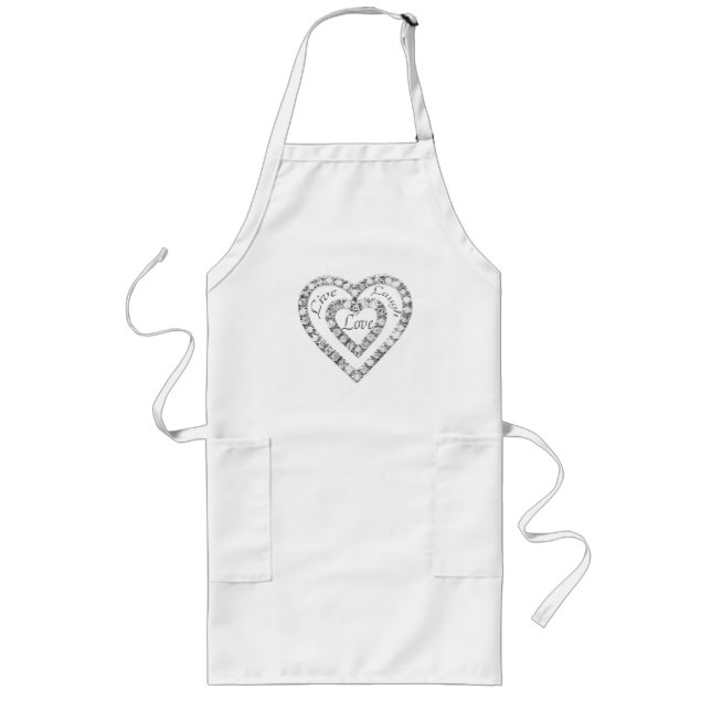 Tablier Long Live Lauder Love Diamond Heart Apron (Devant)