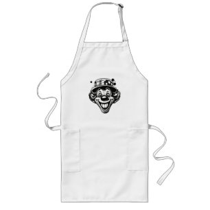 Tablier Long Logo de clown drôle – Casquette à l'envers & langu