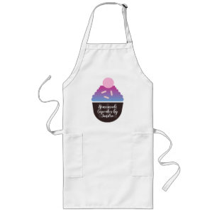 Tablier Long Logo de dégradé de cupcake pour l'entreprise de bo