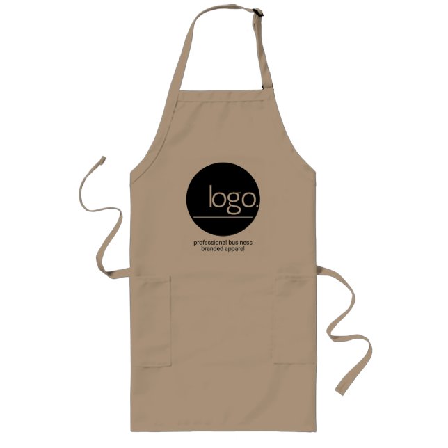 TABLIER LONG LOGO PROFESSIONNEL MARQUE ENTREPRISE UNIFORME (Devant)