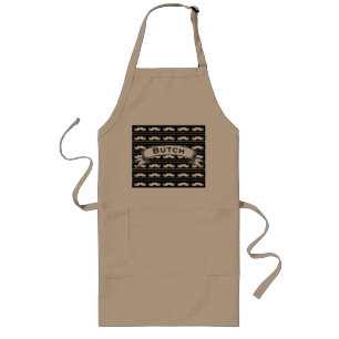 Tablier Long M. Mustache Hipster Motif