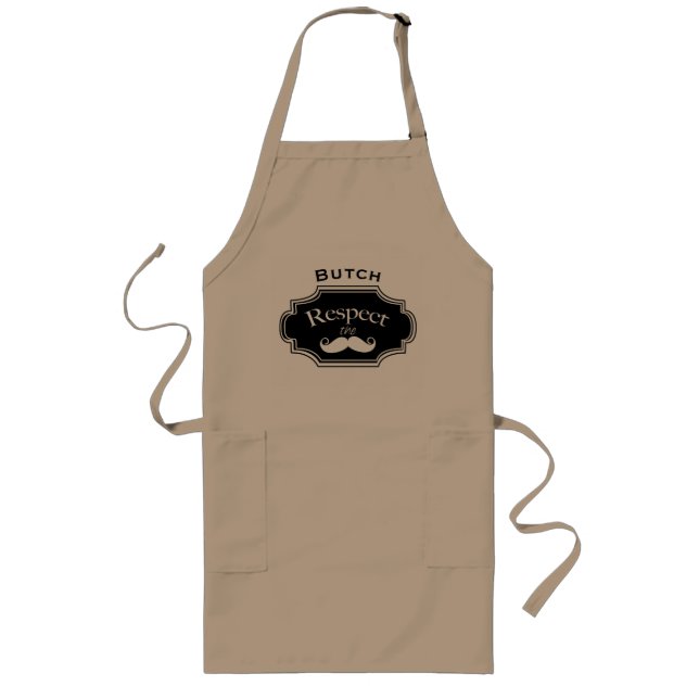 Tablier Long M. Mustache Hipster Motif (Devant)