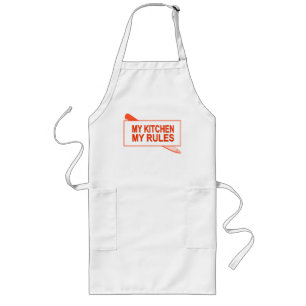 Tablier Long Ma cuisine. Mes règles. Conception d'amusement
