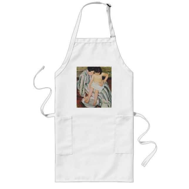 Tablier Long Mary Cassatt Peinture sur le bain de l'enfant (Devant)