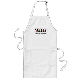 Tablier Long Mère du lettrage de tulipe du marié (MOG)