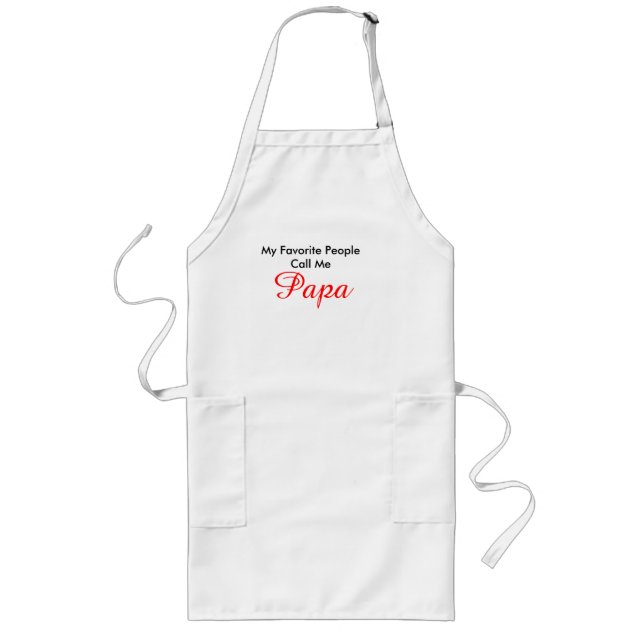 Tablier Long Mes personnes préférées m'appellent papa (Devant)