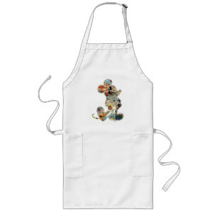 Tablier Long Mickey Classique Silhouette de Bande Dessinée