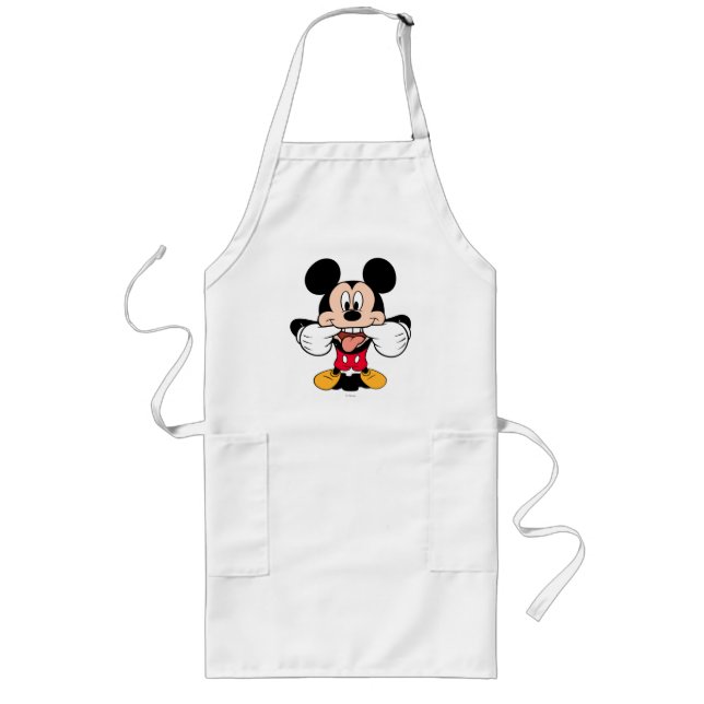 Tablier Long Mickey moderne | Tirant la langue (Devant)