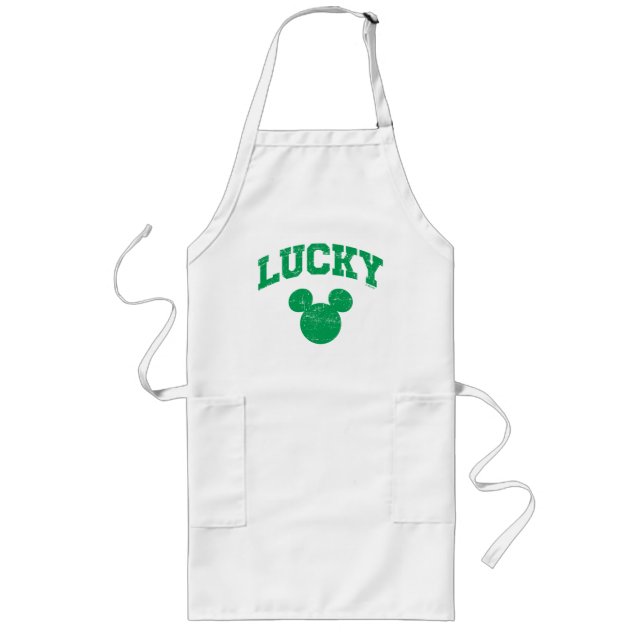 Tablier Long Mickey Mouse chanceux | Saint-Patrick (Devant)