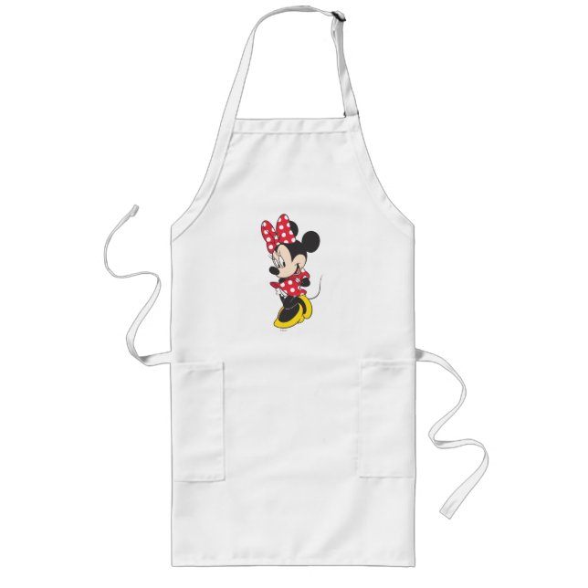 Tablier Long Minnie Rouge | Mignonne (Devant)