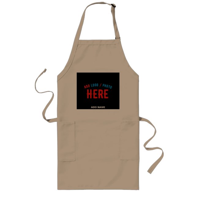 TABLIER LONG MODERNE ET MODERNE PERSONNALISABLE BROWN VÉRIFIÉ (Devant)