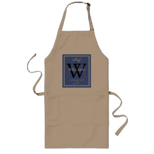 Tablier Long Monogramme tendance et le nom du chef qui fait une