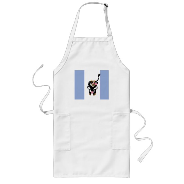 Tablier Long Moo Cow Blue (Devant)