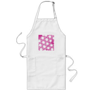 Tablier Long Motif géométrique Fuchsia