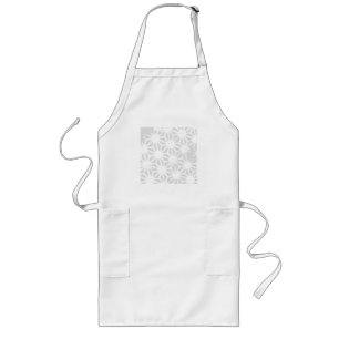 Tablier Long Motif géométrique gris pâle
