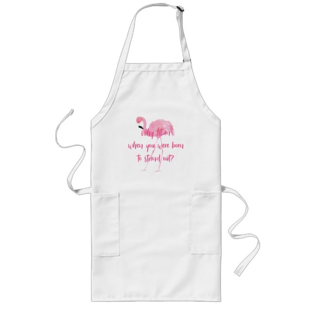 Tablier Long Né pour le Flamant rose Stand Out (Devant)