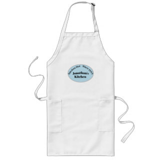 Tablier Long Nom personnalisé blanc Fun Tag Line Homme Chef