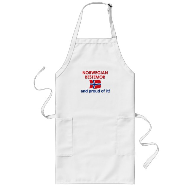 Tablier Long Norvégien fier Bestemor (grand-mère) (Devant)
