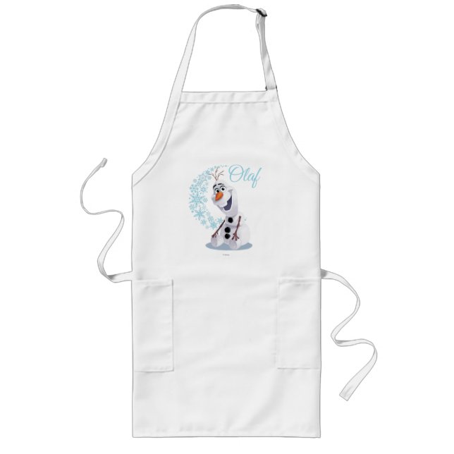 Tablier Long Olaf | Vague de flocons de neige (Devant)