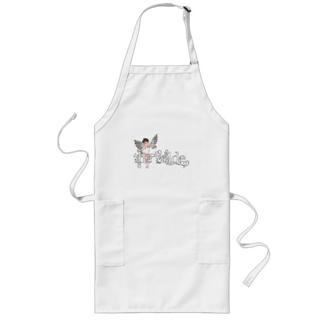 Tablier Long Original féerique de robe blanche - la jeune (Devant)
