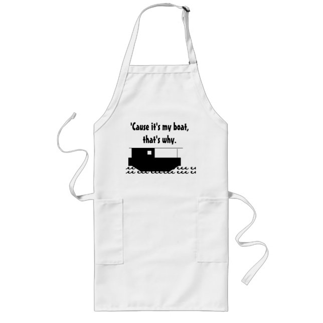 Tablier Long Oyster Fisherman Funny Personnalisable (Devant)