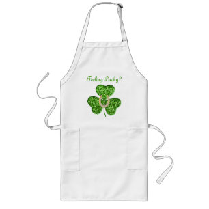 Tablier Long Parties scintillant Shamrock Et Horseshoe Apron