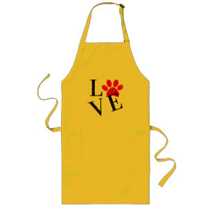 TABLIER LONG PAW MOM DE CHIEN D'AMOUR TENDANCE