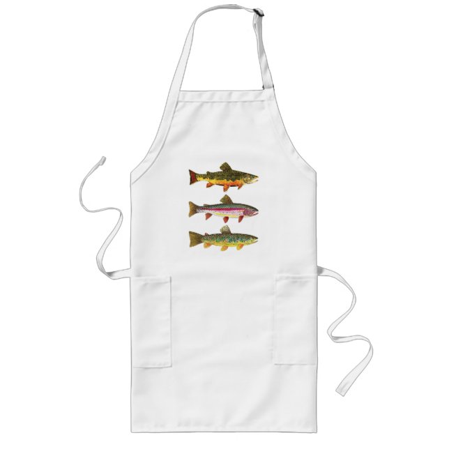 Tablier Long Pêche à la truite Pêcheur Cuisinier Chef (Devant)