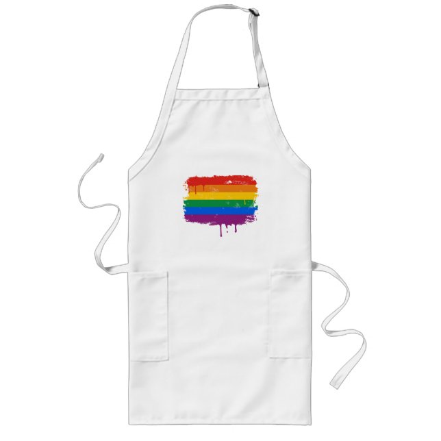 Tablier Long Peinture d'arc-en-ciel (Devant)
