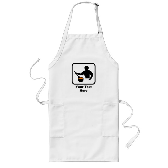 Tablier Long Personnalisable pour un homme qui cuisine (Devant)