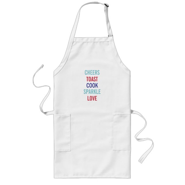 Tablier Long Peu De Mes Choses Préférées Aiment Le Cook Party (Devant)