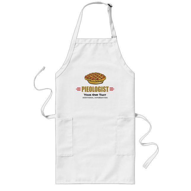 Tablier Long Piéologue - Tarte amusante (Devant)