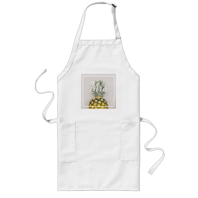 Tablier Long Pineapple Tropical Mme Bride (Devant)