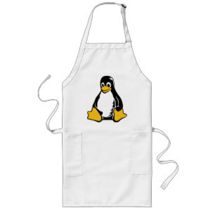 Tablier Long Pingouin de Tux - (Linux, Open Source, Copyleft,