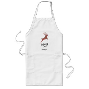 Tablier Long Plaid Reindeer Holiday Cheval
