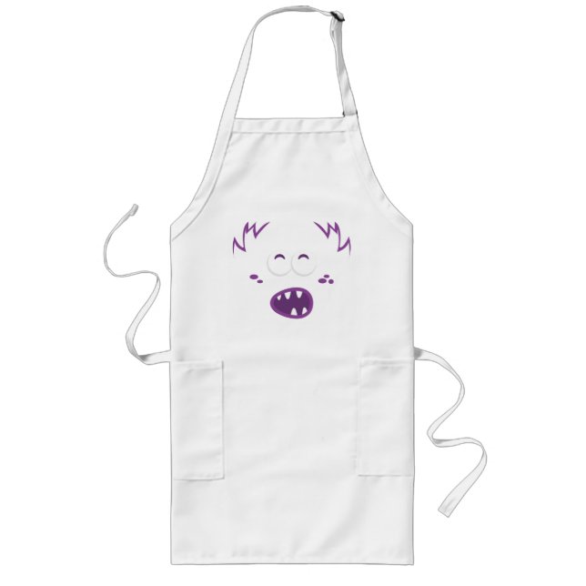Tablier Long Porte-face pourpre du monstre (Devant)