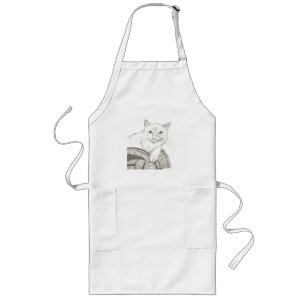 Tablier Long Portrait de chat Ragdoll Apron
