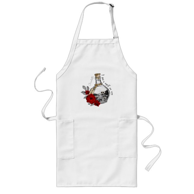Tablier Long Potion d'amour sorcière gothique (Devant)