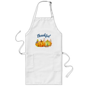 Tablier Long Récolte Citrouilles, Feuilles et Foliage