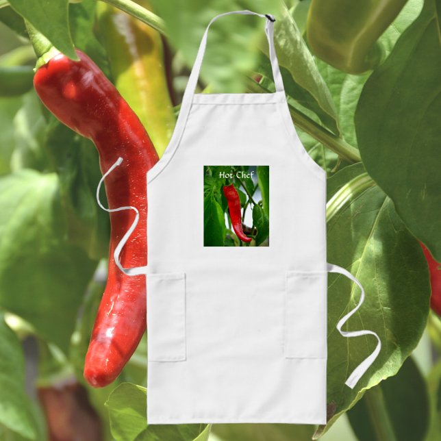 Tablier Long Red Hot Chili Pepper Hot Chef (Créateur téléchargé)