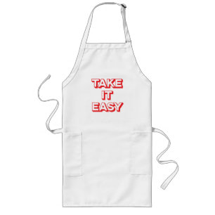 Tablier Long Red Take it Easy Vintage Look