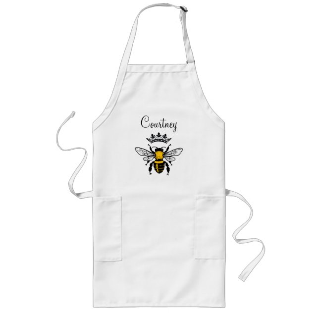 Tablier Long Reine Abeille Monogrammée (Devant)
