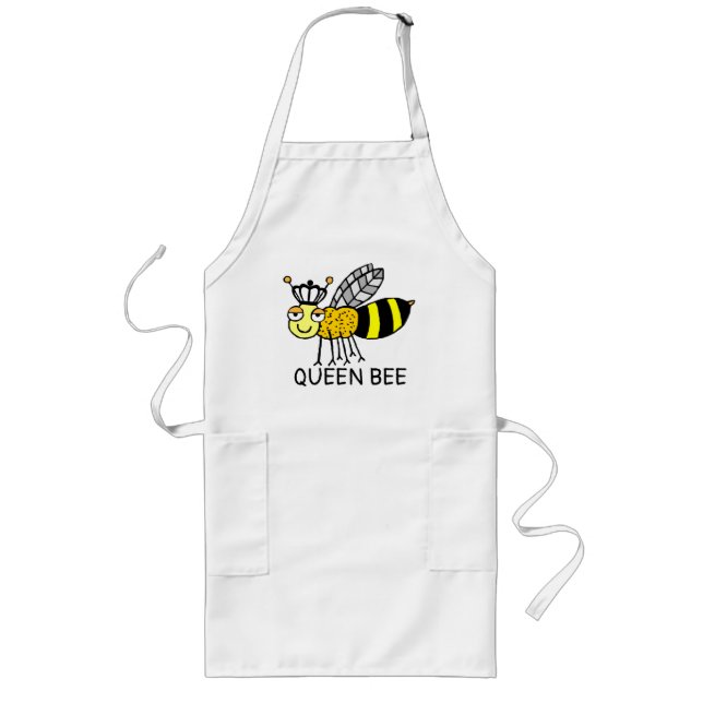 Tablier Long Reine Bee Couronne noire (Devant)