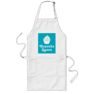 Tablier Long Reine de Cupcake   grand tablier bleu turquoise po