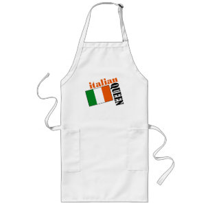 Tablier Long Reine et drapeau italiens