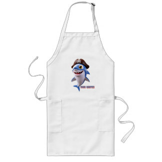 Tablier Long Requin pirate mignon dessin animé – Illustration 3