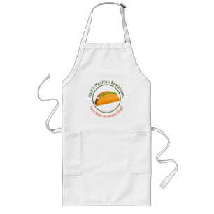 Tablier Long Restaurant mexicain Taco Logo