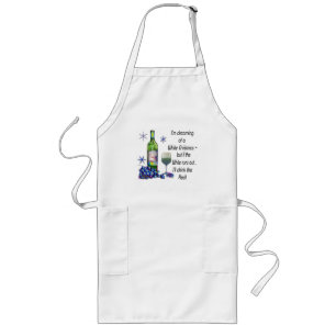 Tablier Long Rêvant de Noël blanc, cadeaux drôles d'art de v